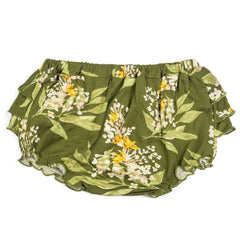 Green Floral Ruffle Bloomer